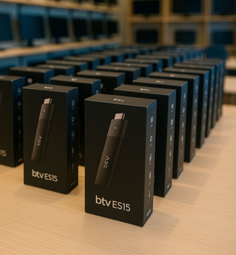 ZERO MENSALIDADES - Receptor Digital BTV Stick ES15 4K Ultra HD Wi-Fi Iptv