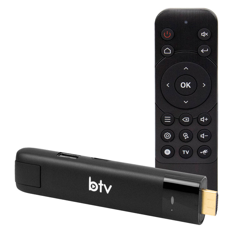 ZERO MENSALIDADES - Receptor Digital BTV Stick ES15 4K Ultra HD Wi-Fi Iptv