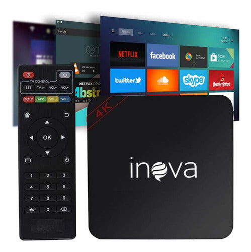 Smart Tv Box Android 4k Com Play Store Baixa Aplicativos