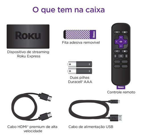 Roku Dispositivo De Streaming Para Tv Hd/full Hd Com Controle Remoto